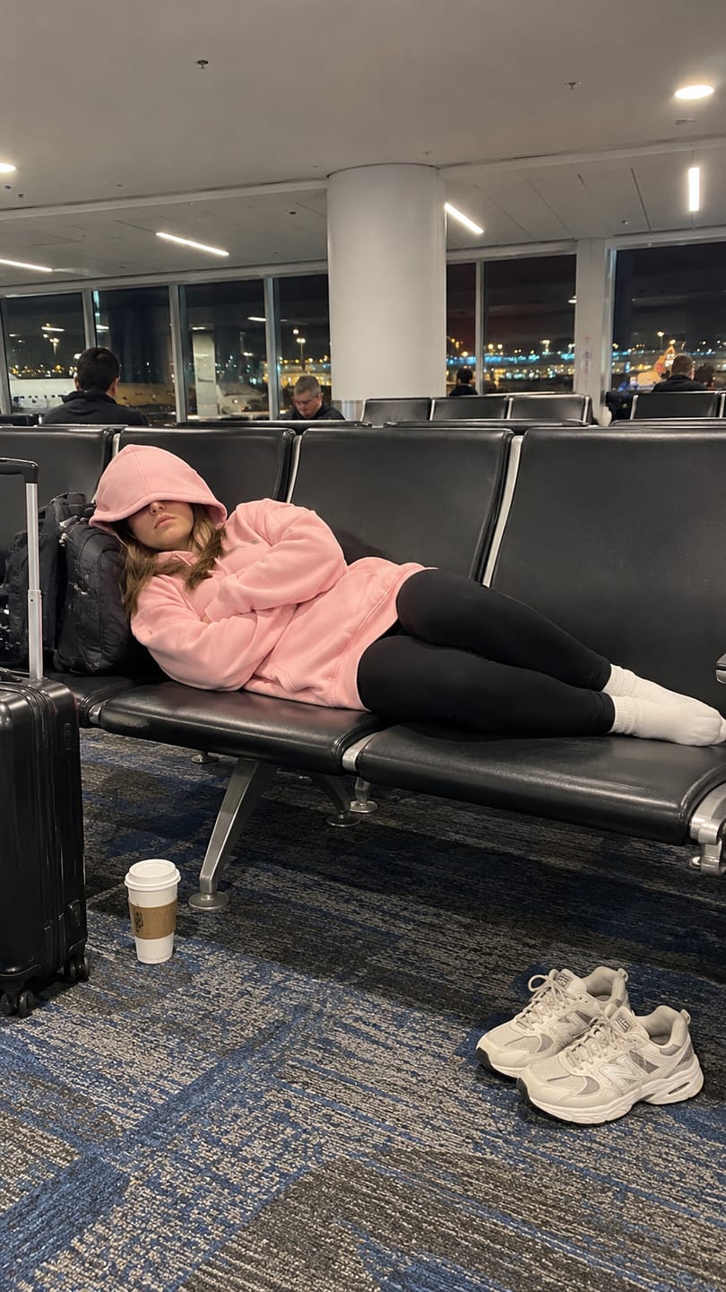 Customer photo review of Hoodie with Eye Mask & Secure Pockets