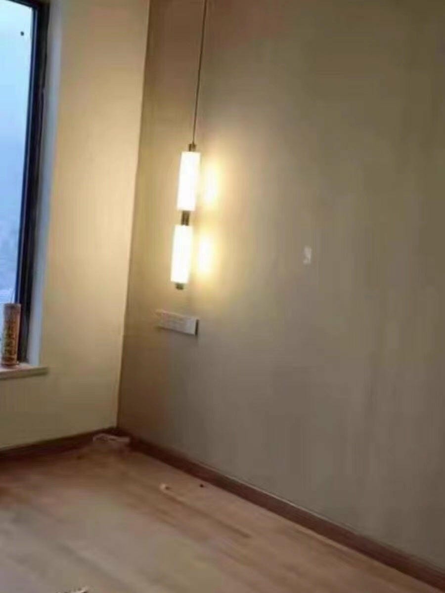 Customer photo review of Frosted Cylinder Pendant Light, Acrylic, Integrated LED