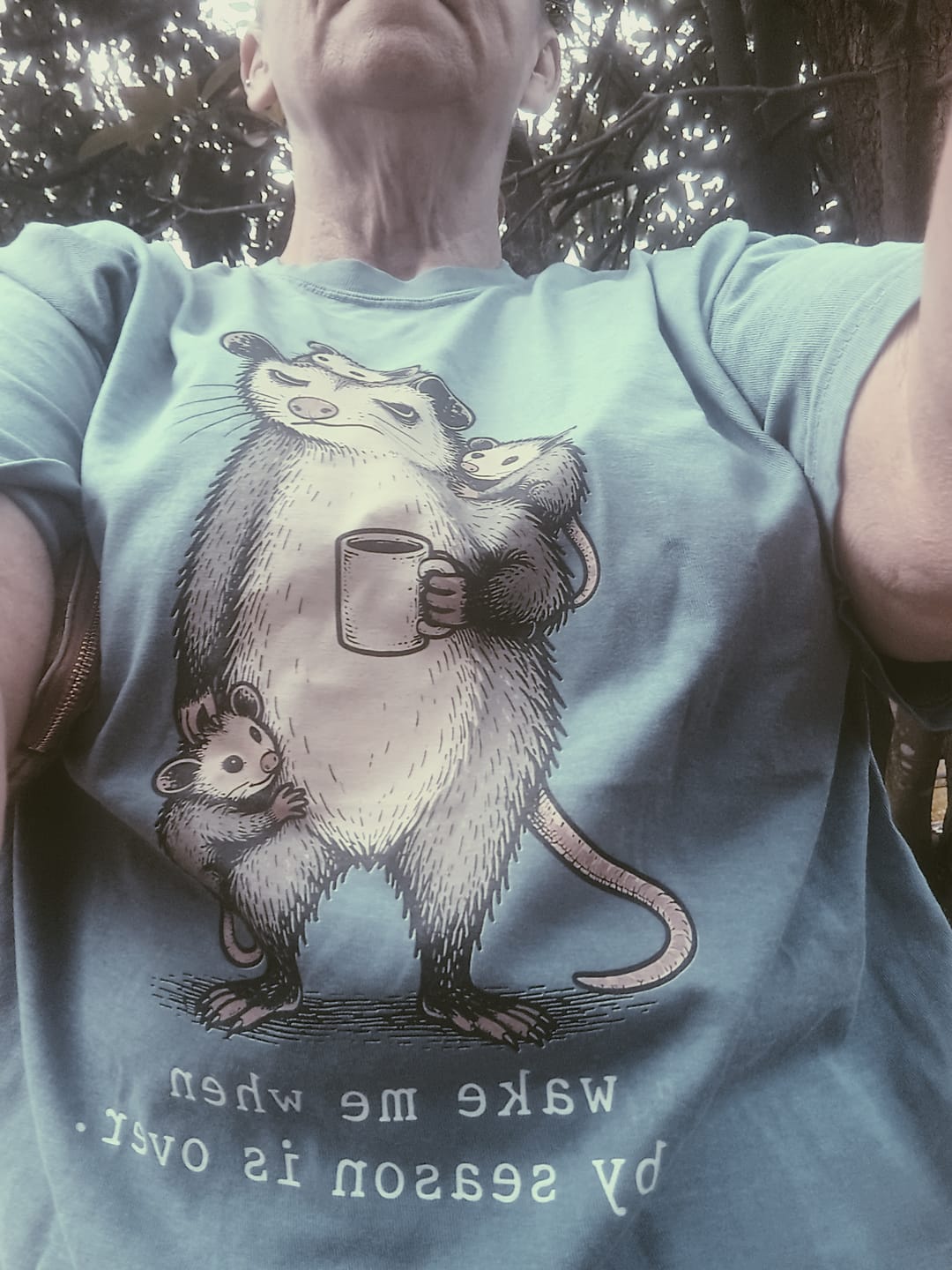 Customer photo review of Baby Season Possum T-Shirt