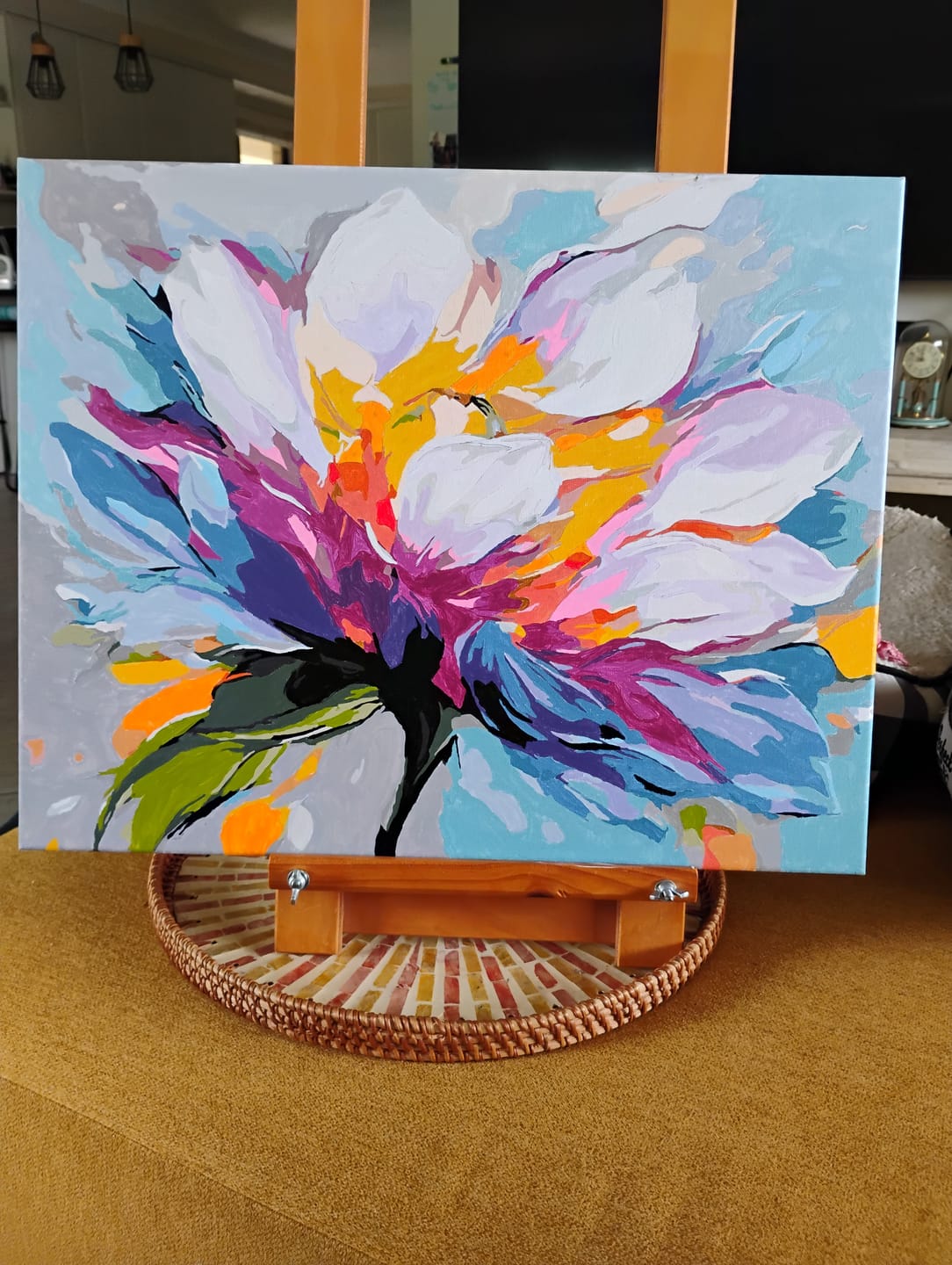 Customer photo review of Vibrant Flower Bloom Paint By Numbers Kit