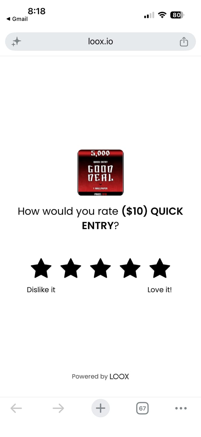 Customer photo review of ($10) QUICK ENTRY