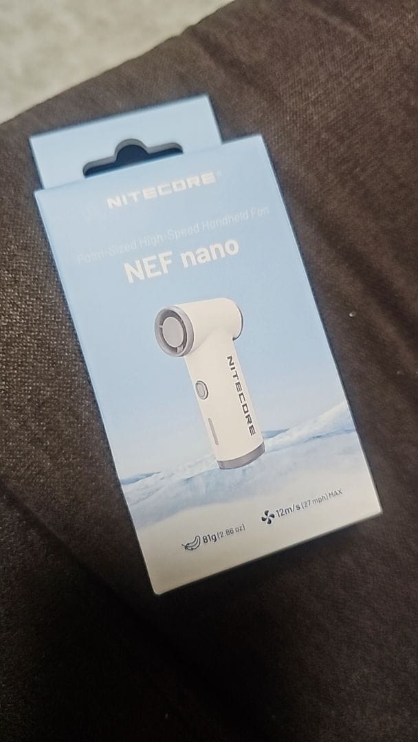 Customer photo review of NEF Nano - Palm-Sized High-Speed Handheld Fan