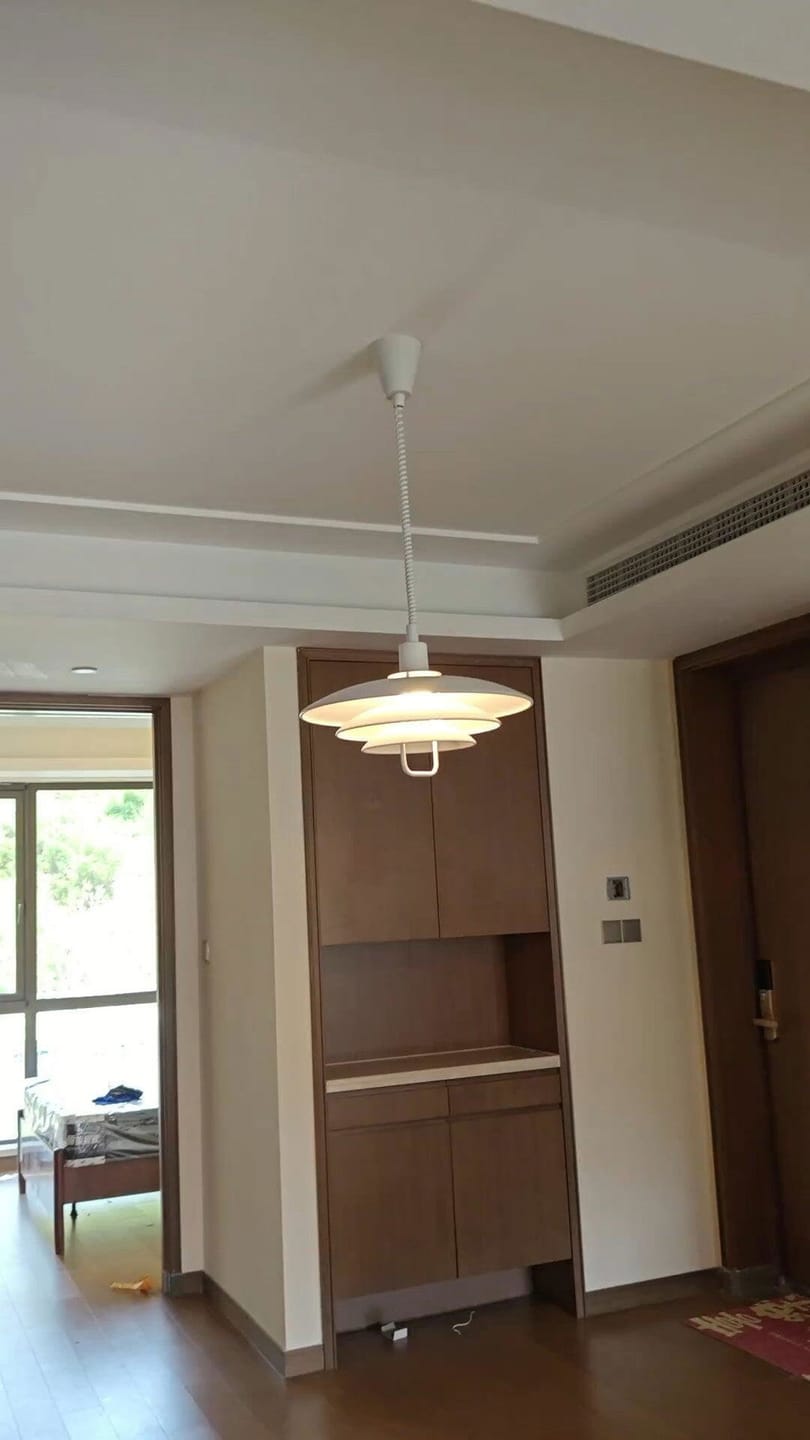 Customer photo review of Modern Pendant Light, Aluminium Concentric Screens, 50 cm