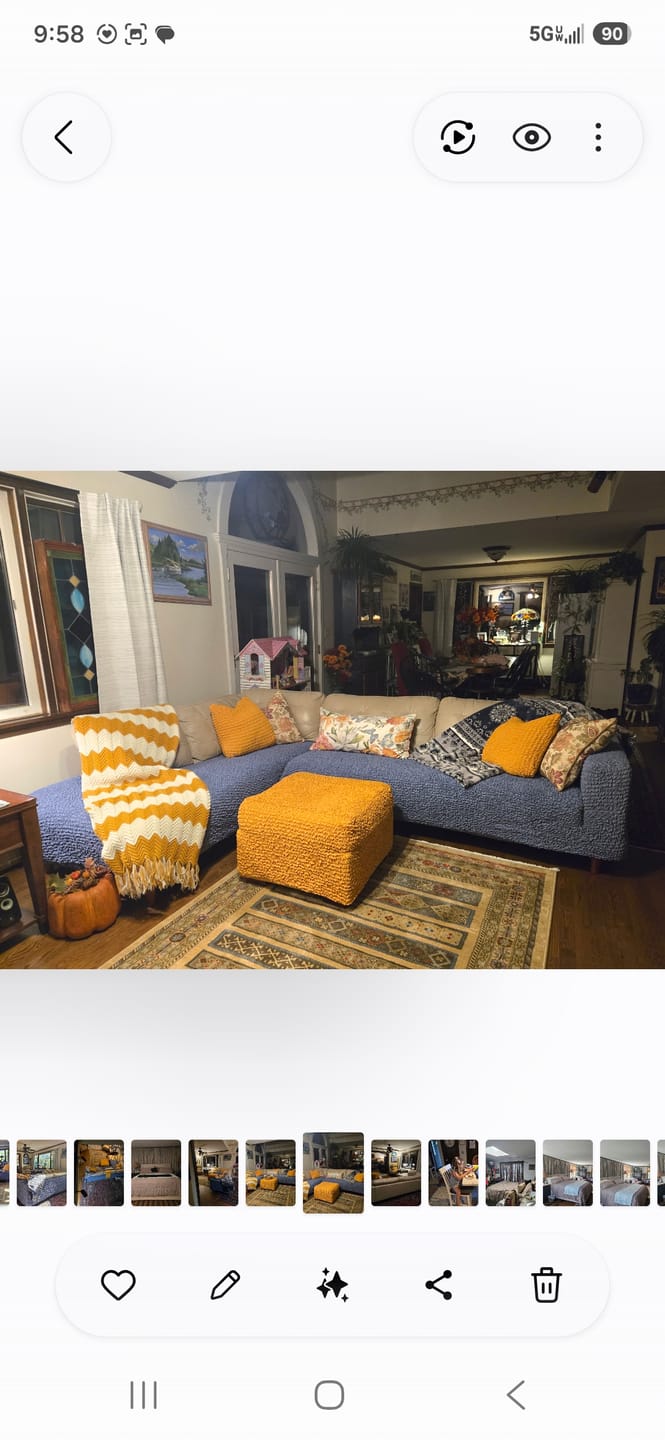 Customer photo review of Fullback Support Sectional Sofa Slipcover (Left Chaise), Comfort Collection