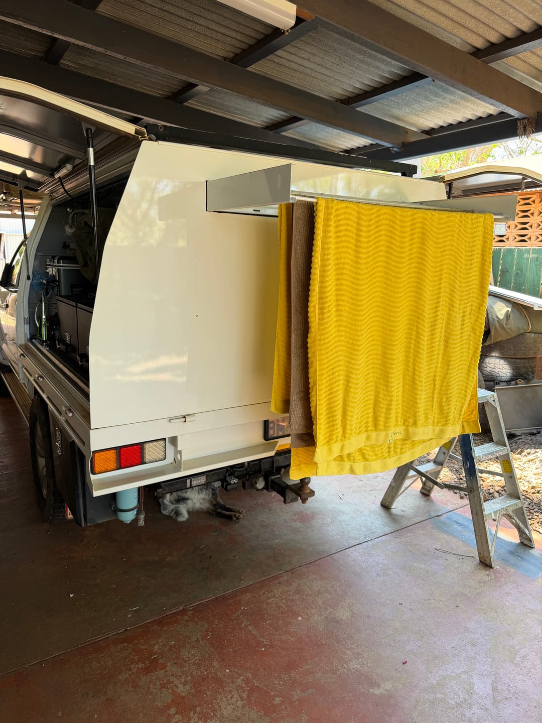 Customer photo review of Caravan Wall Mounted Drying Rack - Foldable Indoor and Outdoor