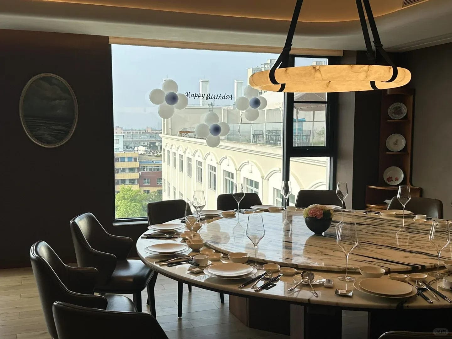 Customer photo review of Modern Round Alabaster Chandelier for Living Room Bedroom - Version 2