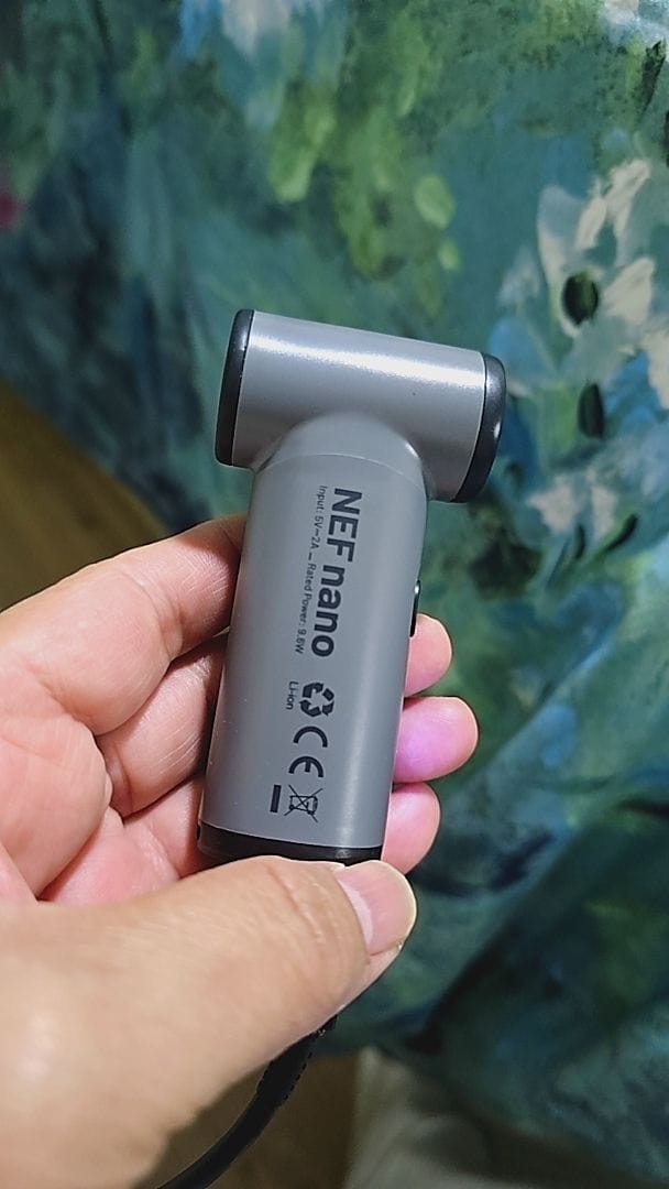 Customer photo review of NEF Nano - Palm-Sized High-Speed Handheld Fan
