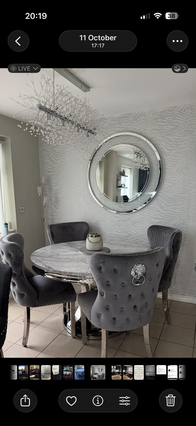 Customer photo review of Modern 12-Light Crystal  Linear Chandelier