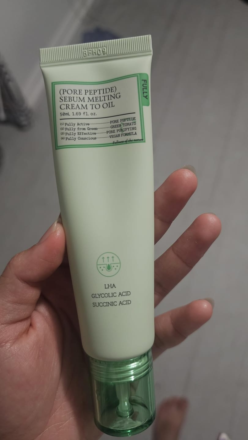 Customer photo review of Pore Peptide Sebum Melting Cream to Oil