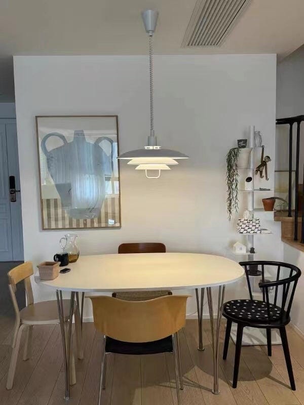 Customer photo review of Modern Pendant Light, Aluminium Concentric Screens, 50 cm