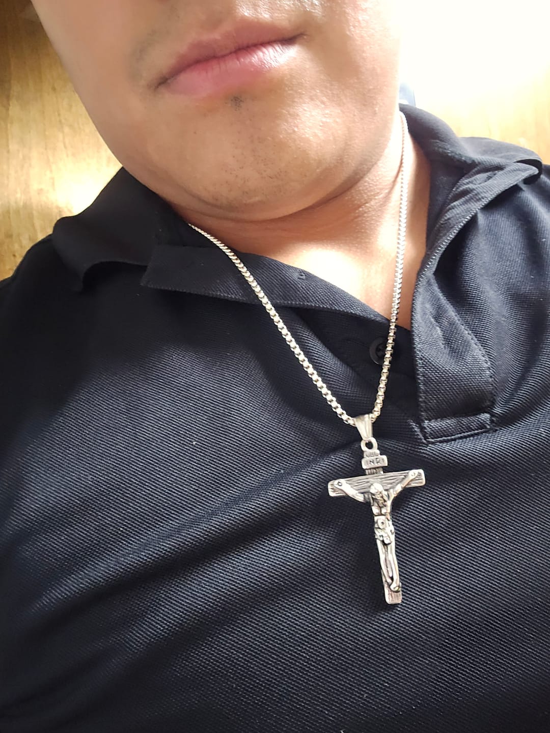 Customer photo review of FREE Today: Christ Jewelry Crucifix Pendant Charm Necklace