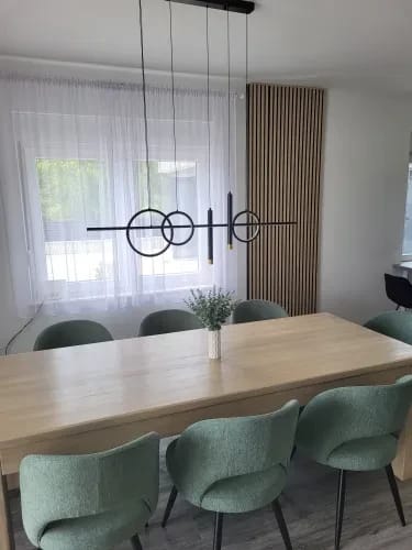 Customer photo review of Rings and Bars Linear Pendant Light, Aluminium, Integrated LED