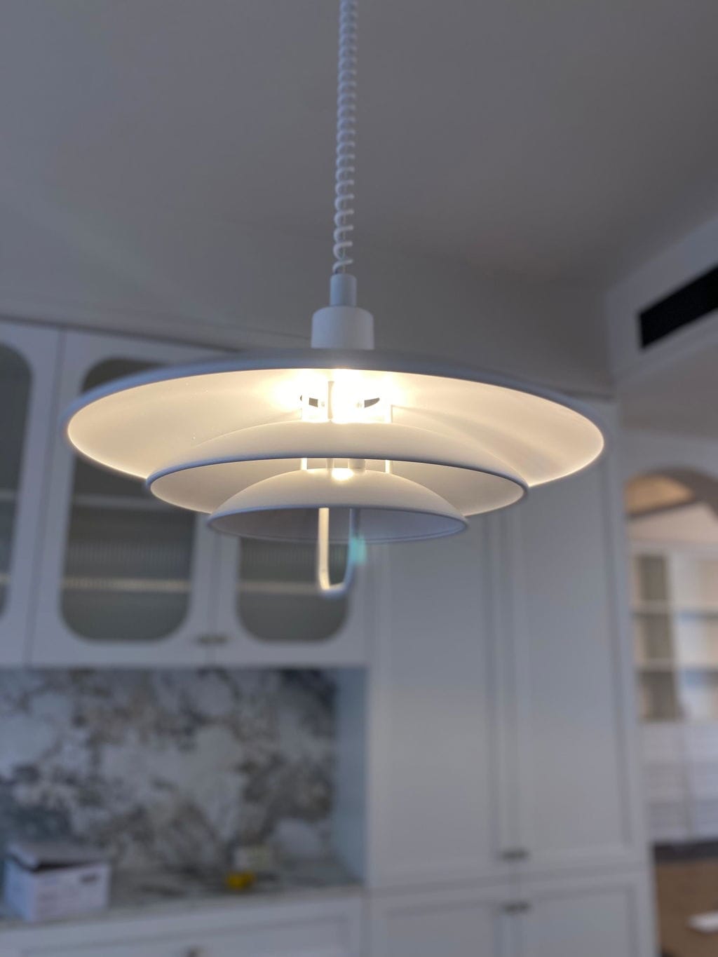 Customer photo review of Modern Pendant Light, Aluminium Concentric Screens, 50 cm