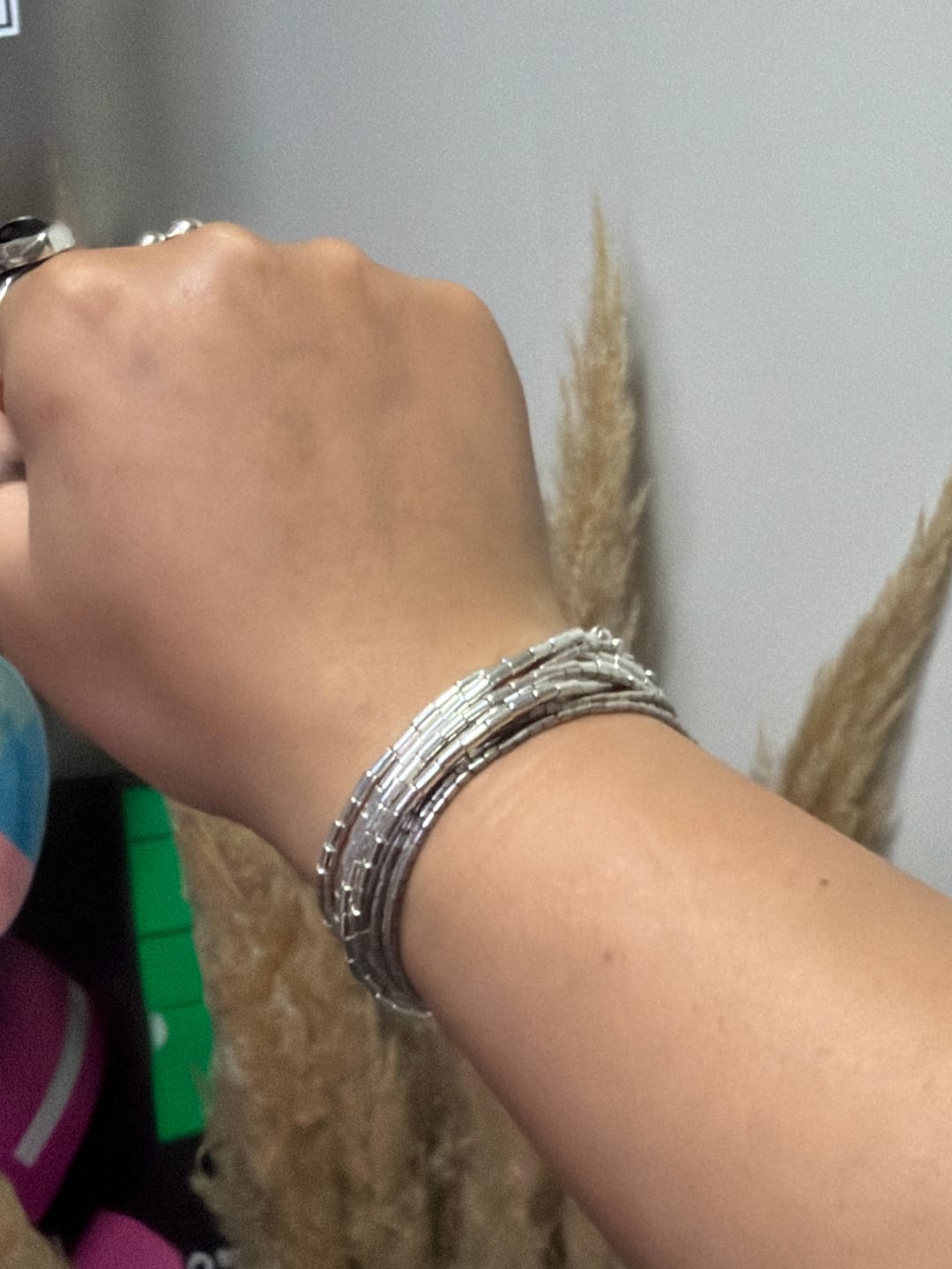 Customer photo review of Pulsera o collar Mostacilla Tubo Retro
