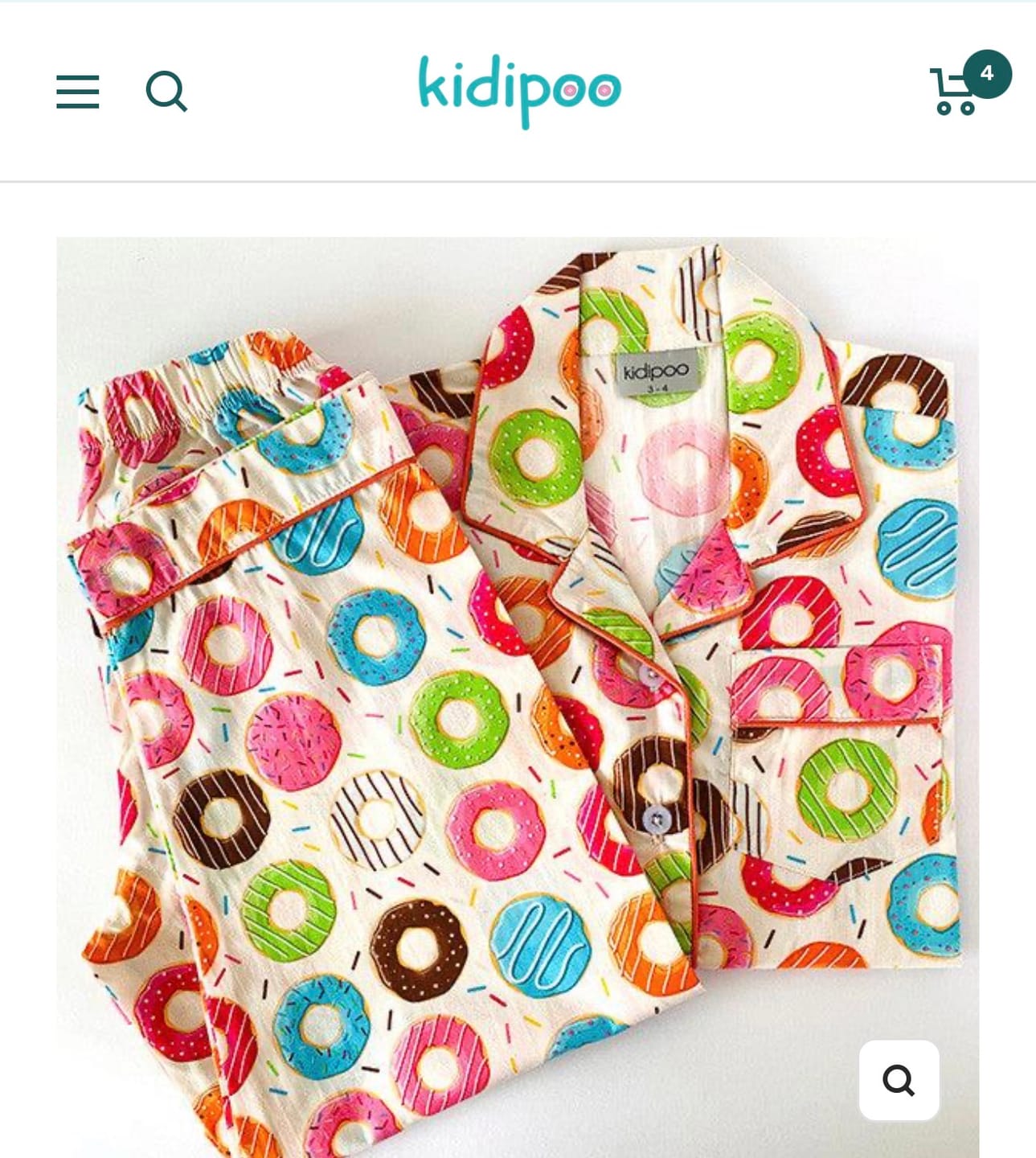 Customer photo review of Sparkling Donuts Night Suit