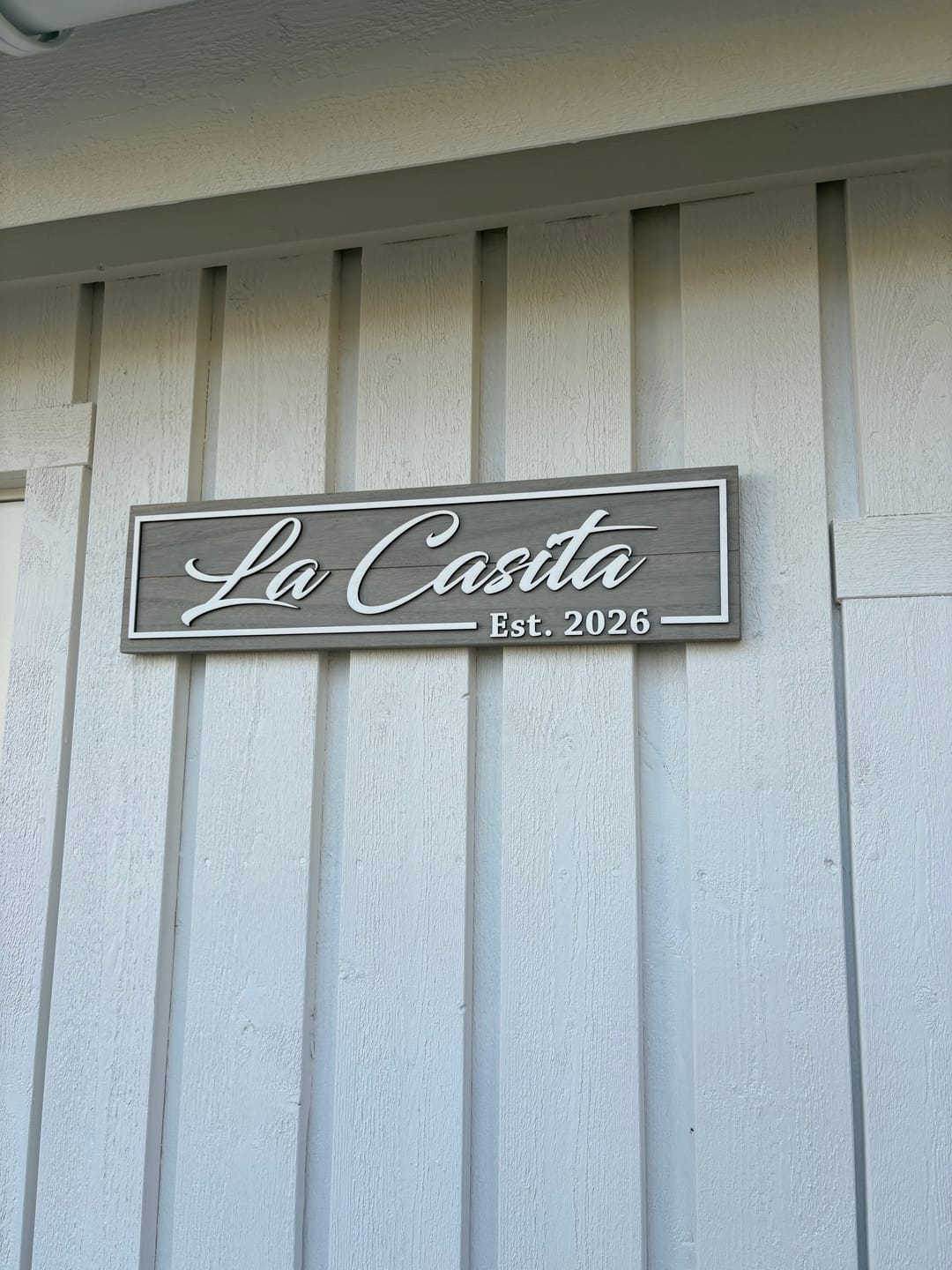 Customer photo review of Family Name Wooden Sign
