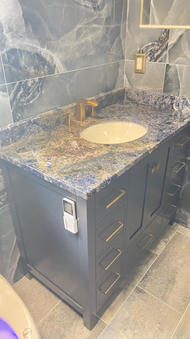 Customer photo review of Levanger - 8-Inch Square Modern Two-Handle Basin Faucet