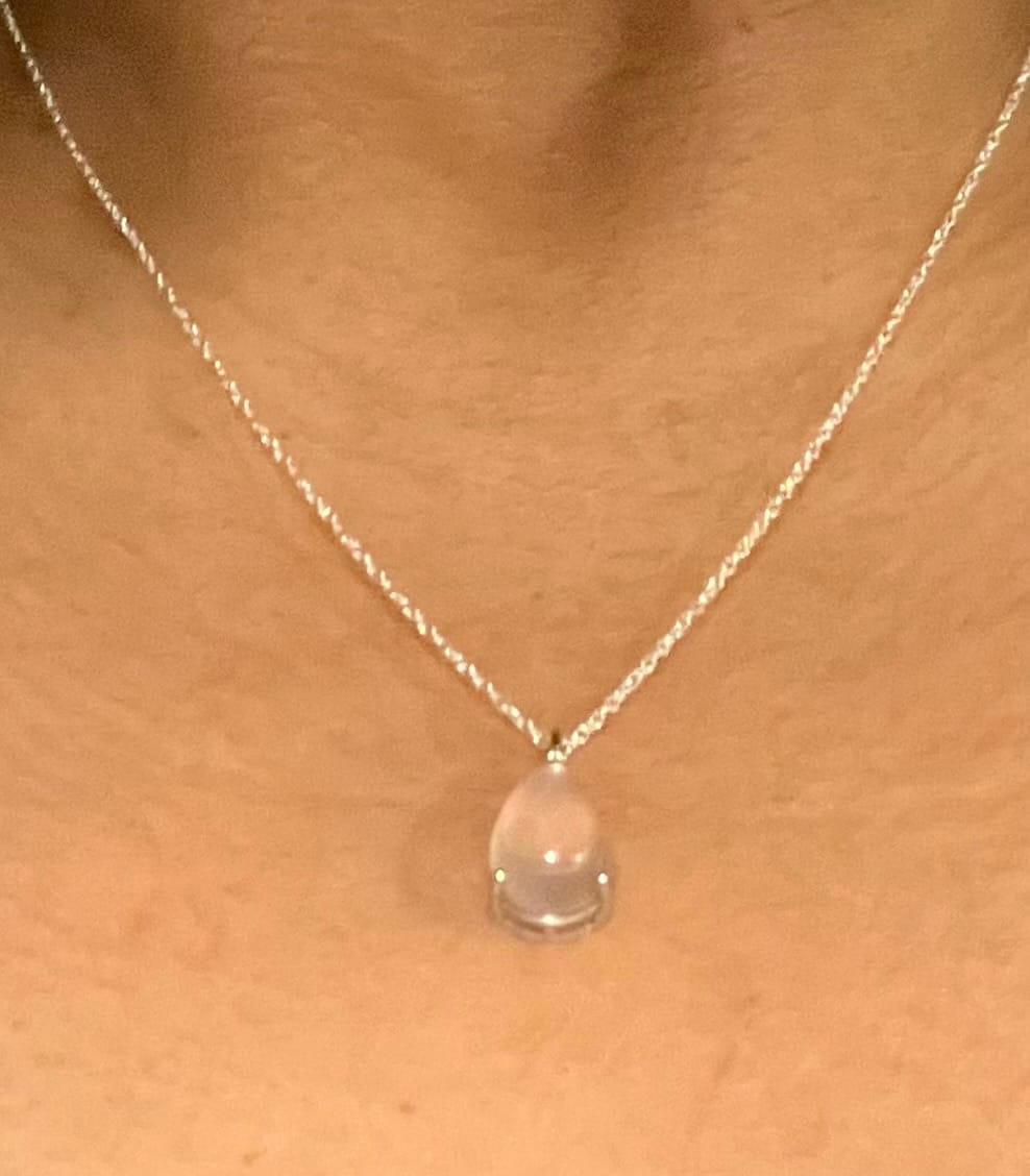 Customer photo review of Star Rose Quartz Pendant S925 Sterling Silver for Self Love