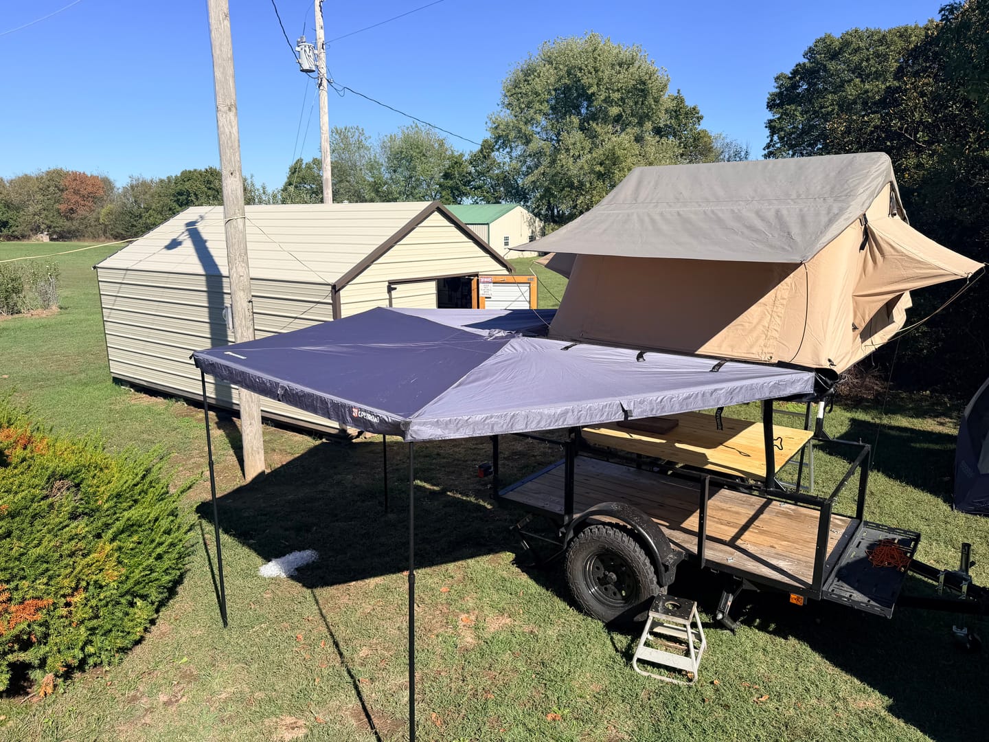 Customer photo review of OPENROAD 270 Free Standing Awning for Camping-Trail Series