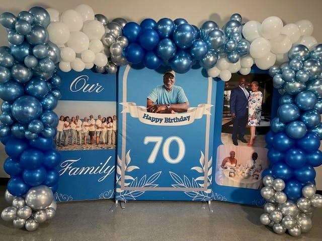 Customer photo review of Chiara Backdrop Wall Set, Arched Wall Set Birthday&Baby Shower&Wedding Party Decoration
