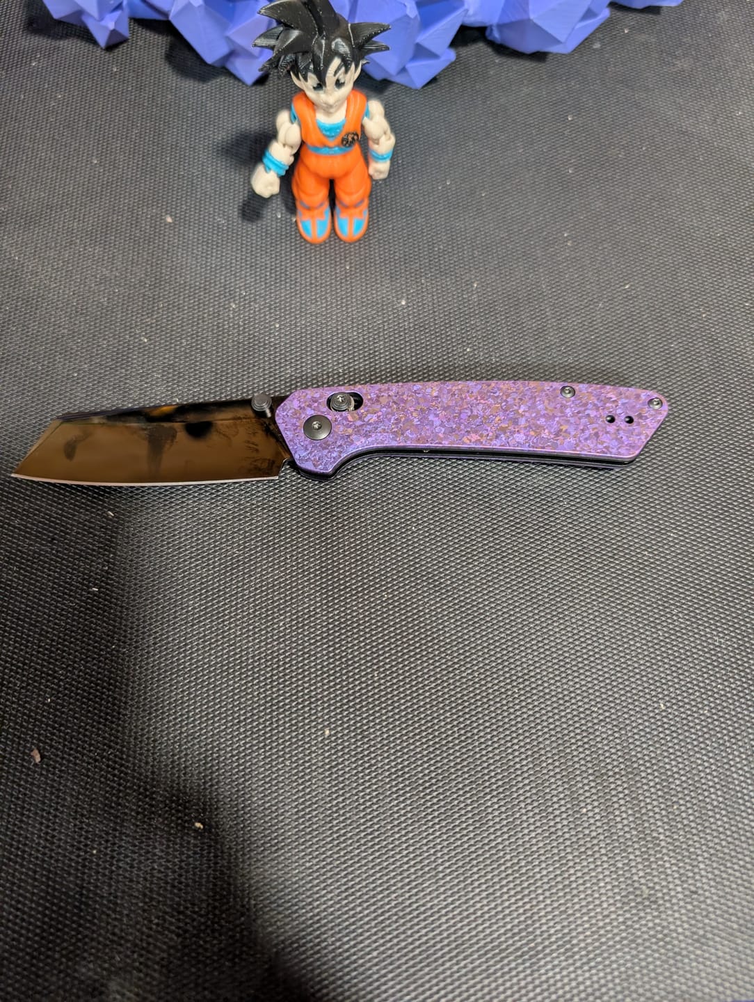 Customer photo review of Kizer Madrac AirTi Purple Crystallized Titanium Super Mirror X-Polished DLC M390 | Blade District Exclusive