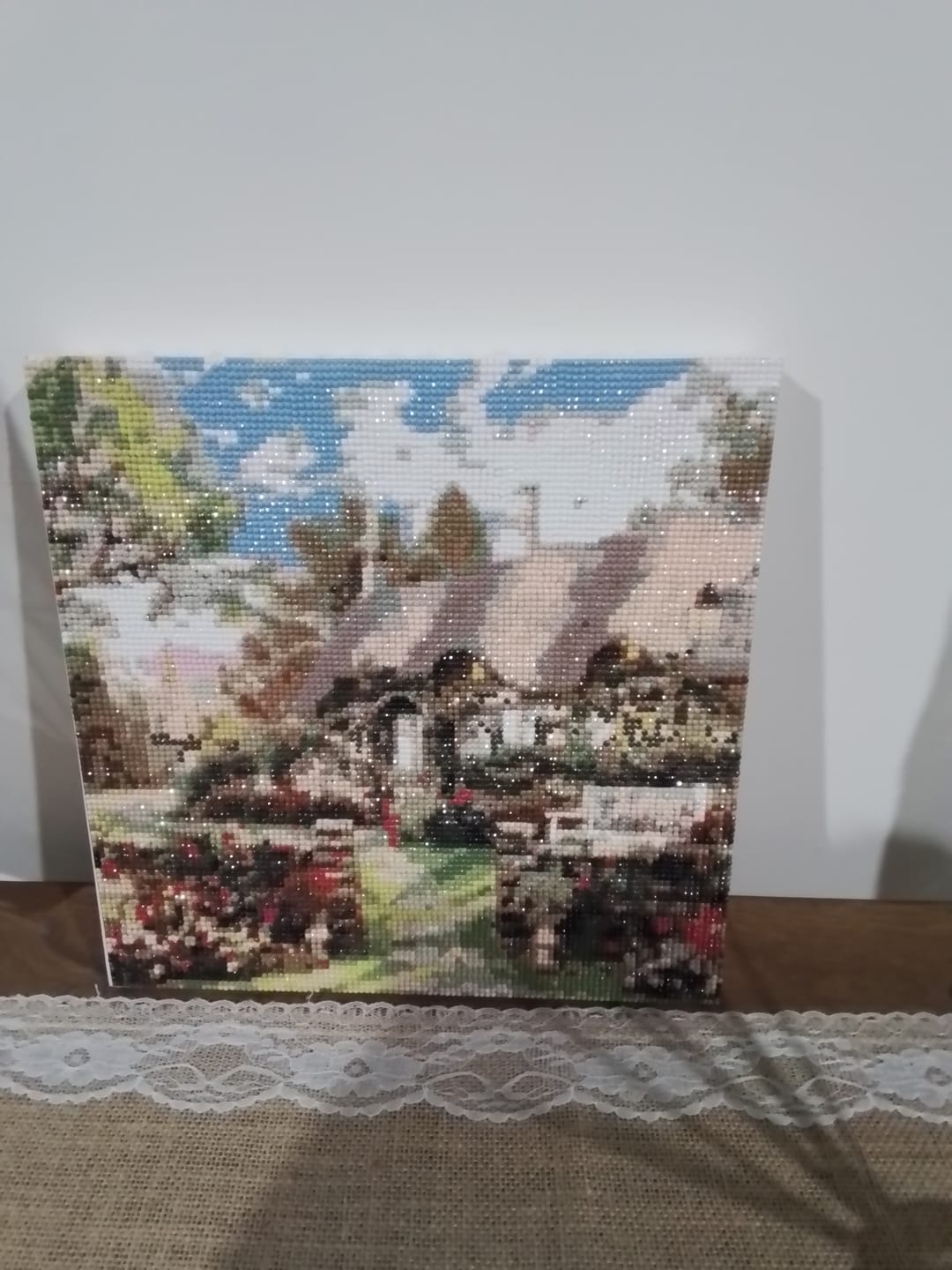 Customer photo review of Full Drill - 5D DIY Diamond Painting Kits Spring Dream Landscape Cottage Picture
