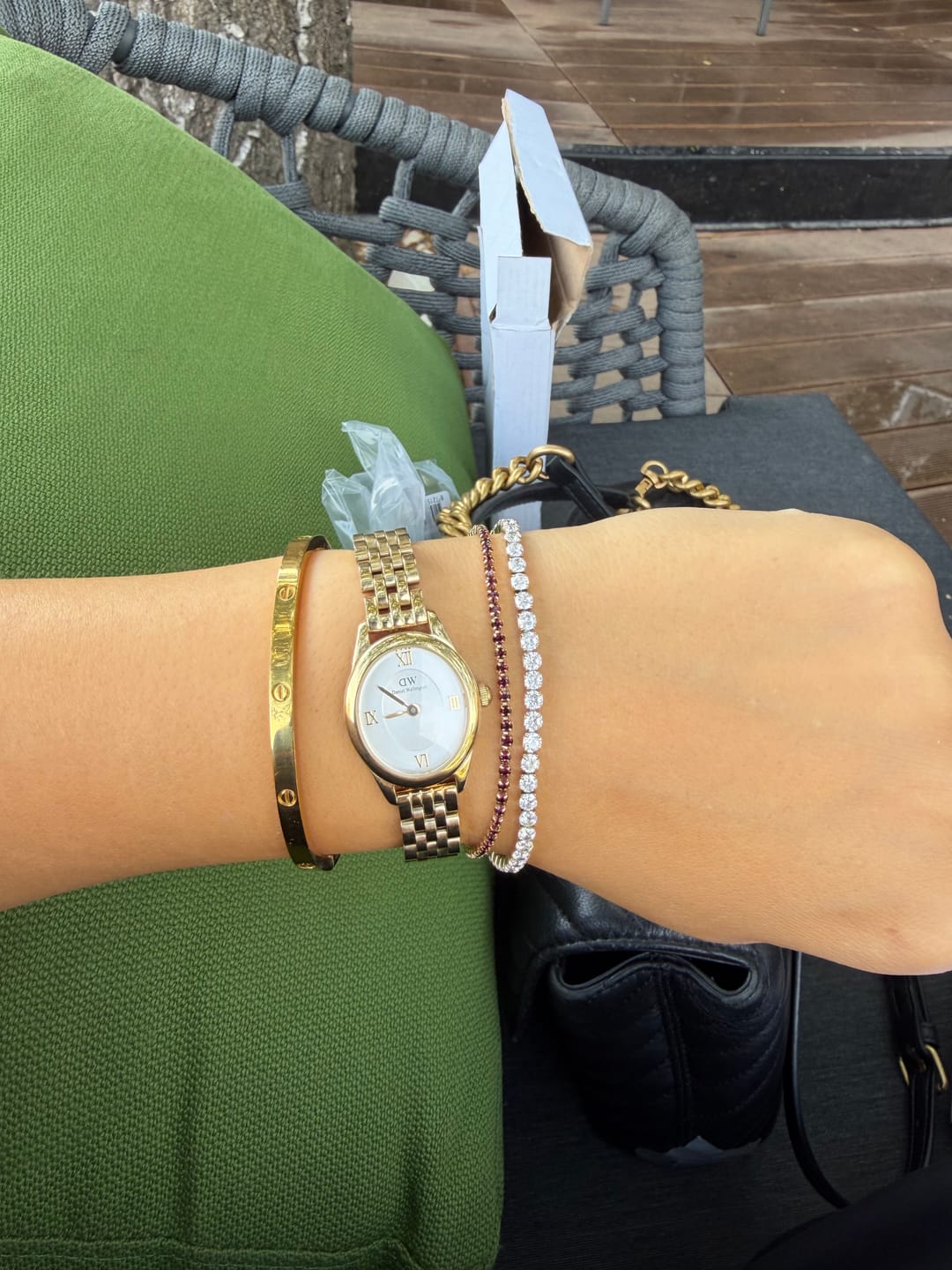 Customer photo review of Ava Gold Bracelet