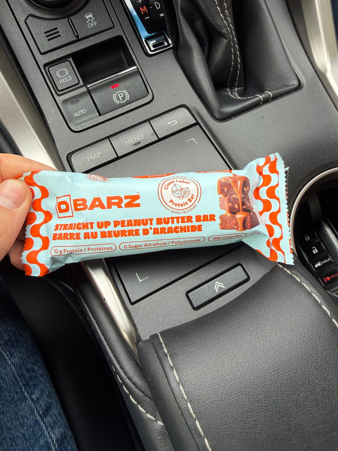 Customer photo review of DBARZ Straight Up Peanut Butter Bar - 12 Pack