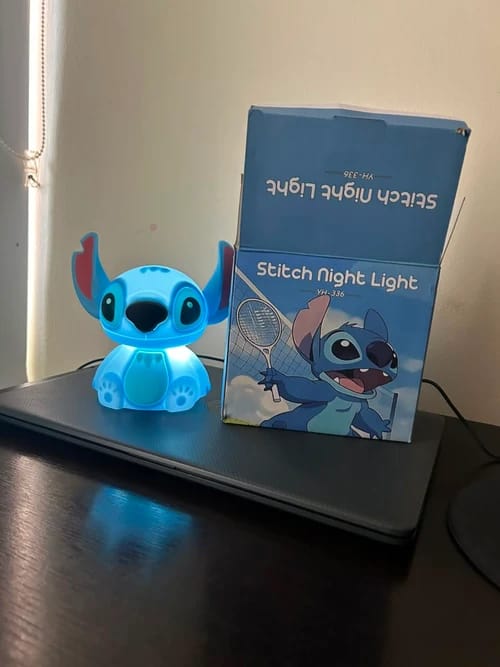 Customer photo review of Lámpara LED recargable de Stitch