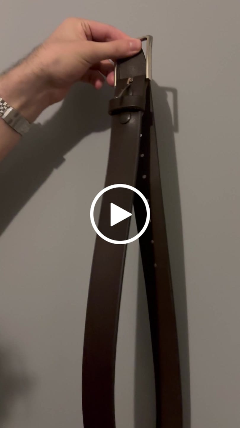 Customer video review of The Crest Belt - Slim Black 35mm 100% Full-Grain Leather Belt