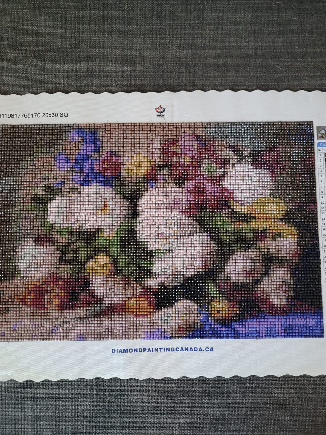 Customer photo review of Full Drill - 5D DIY Diamond Painting Kits Peony Flowers on the Table 1234