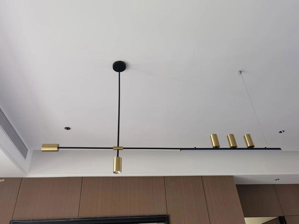 Customer photo review of Black Pendant Light, Long Integrated LED Strip, Iron Aluminium