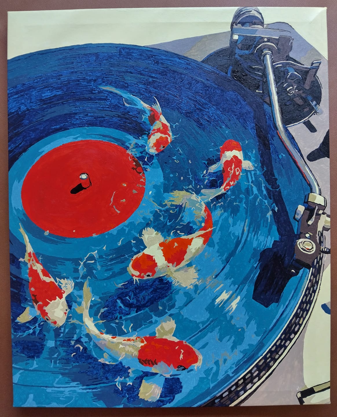 Customer photo review of Malen nach Zahlen - Koi Schallplatten