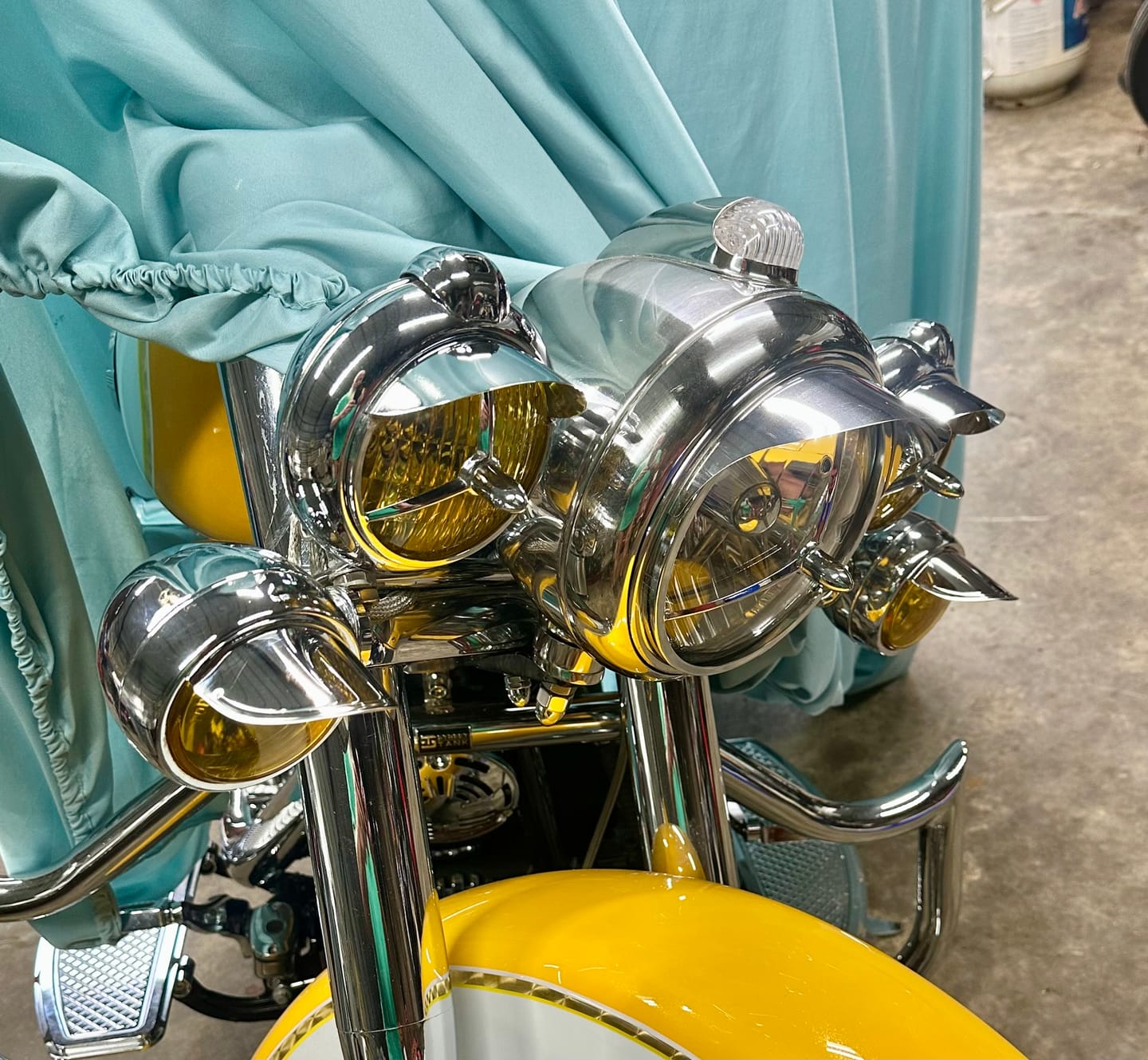 Customer photo review of #W4035 VISOR ROUND SMALL, S.S. FOR BUS/CAB LIGHT KIT w/S.S. RIM