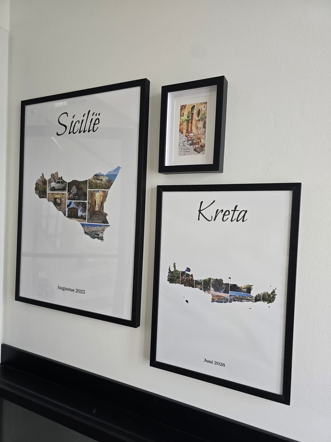 Customer photo review of Gepersonaliseerde reisposter - Foto collage in vorm van continent of land