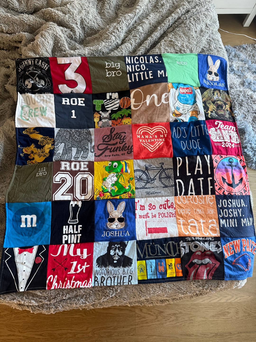 Customer photo review of Project Repat T-Shirt Quilt