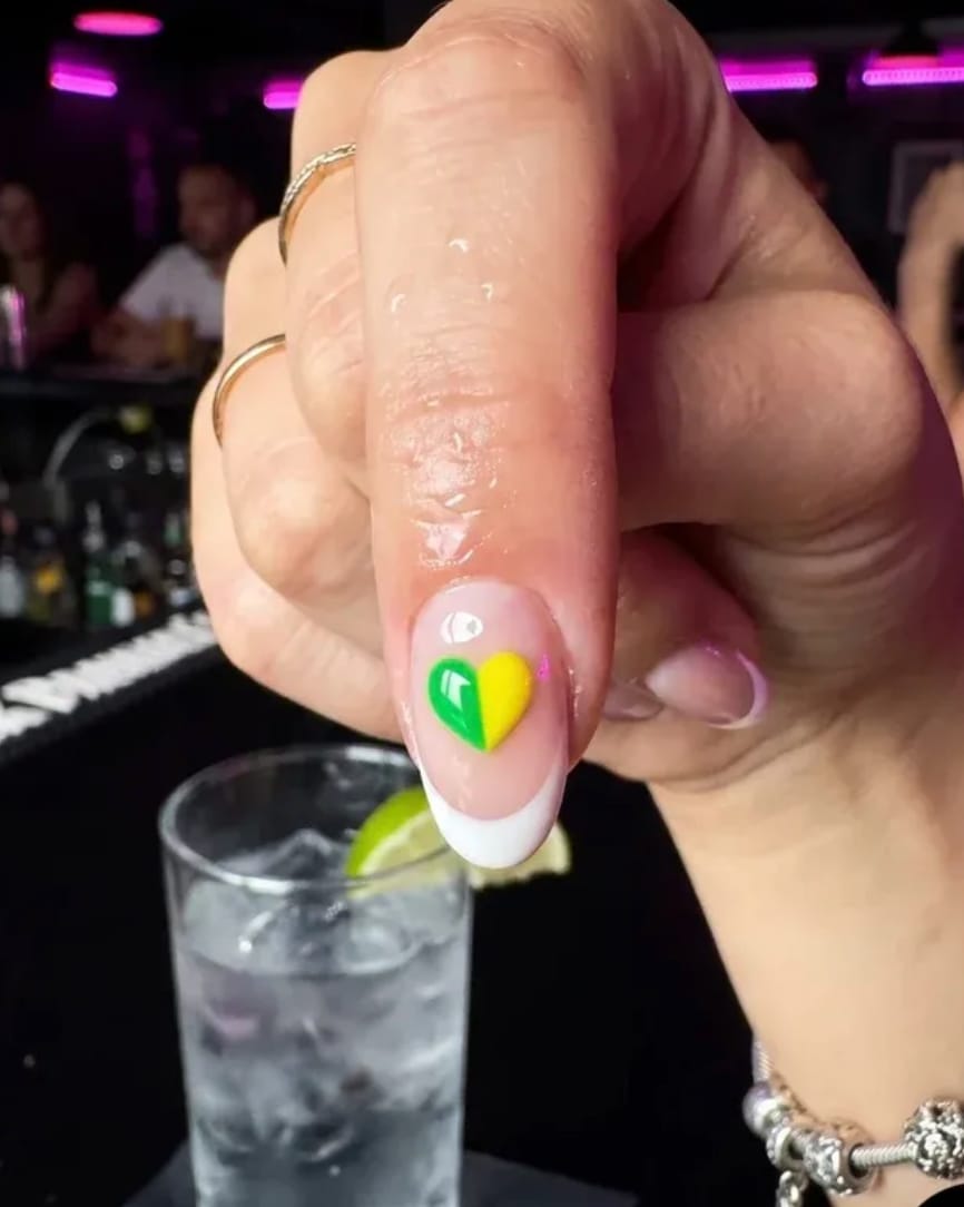 Customer photo review of Drink Testing Nail Stickers – Discreet Drink Spike Test
