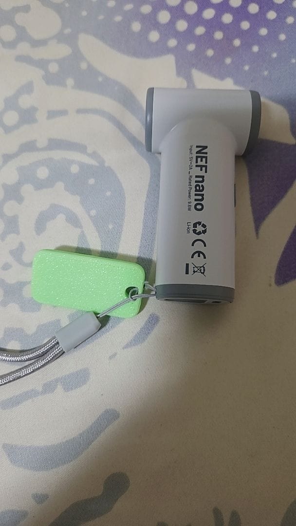 Customer photo review of NEF Nano - Palm-Sized High-Speed Handheld Fan