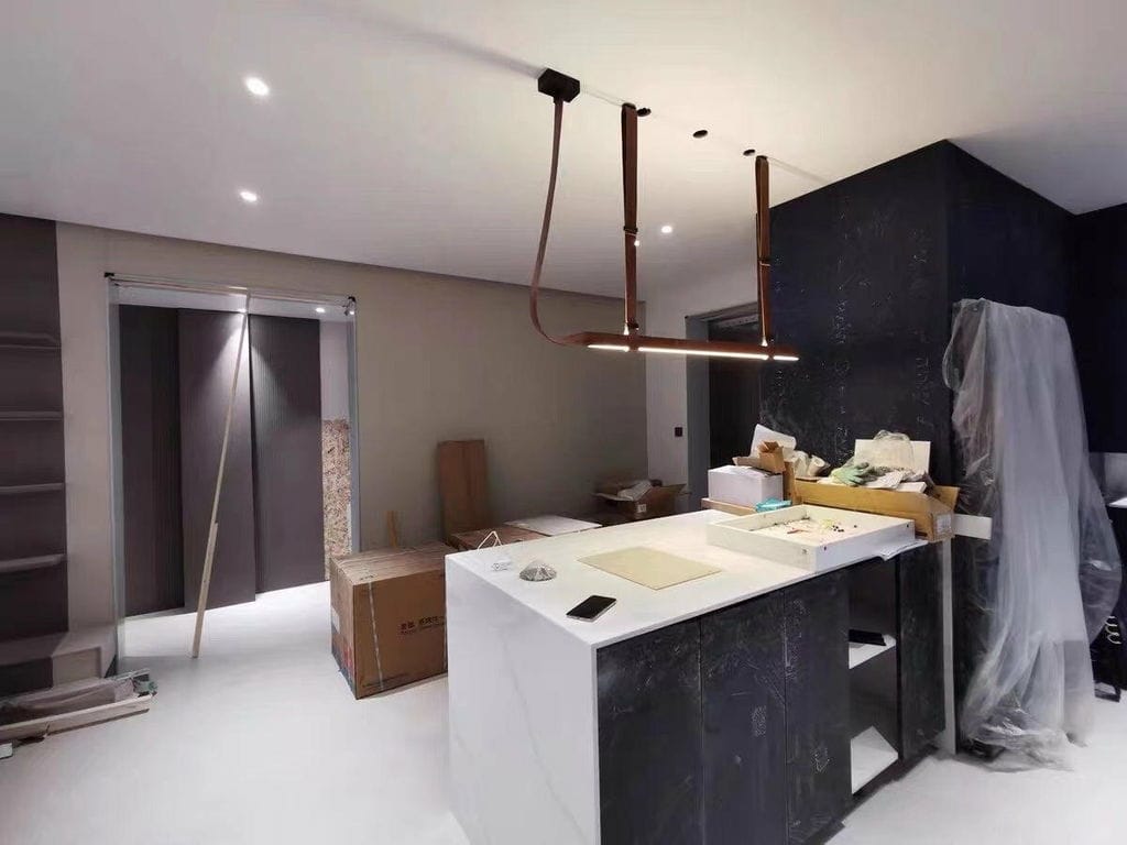 Customer photo review of Leather Strap Linear Pendant Light, Integrated LED, 140 to 240 cm