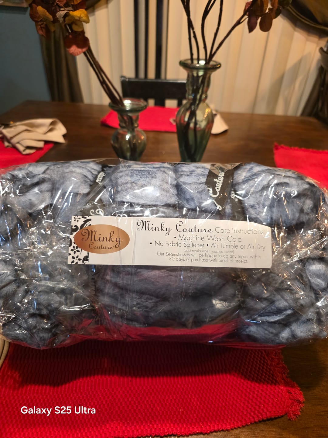 Customer photo review of Hugs Sapphire Blanket