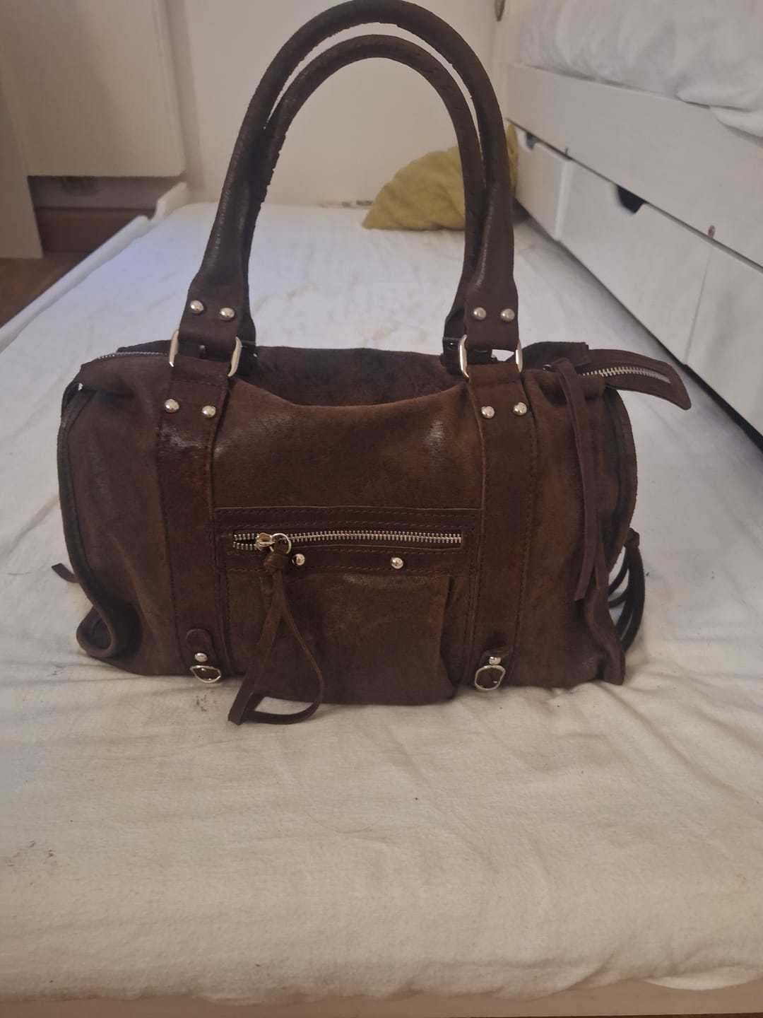Customer photo review of It girl bag Espresso martini silver
