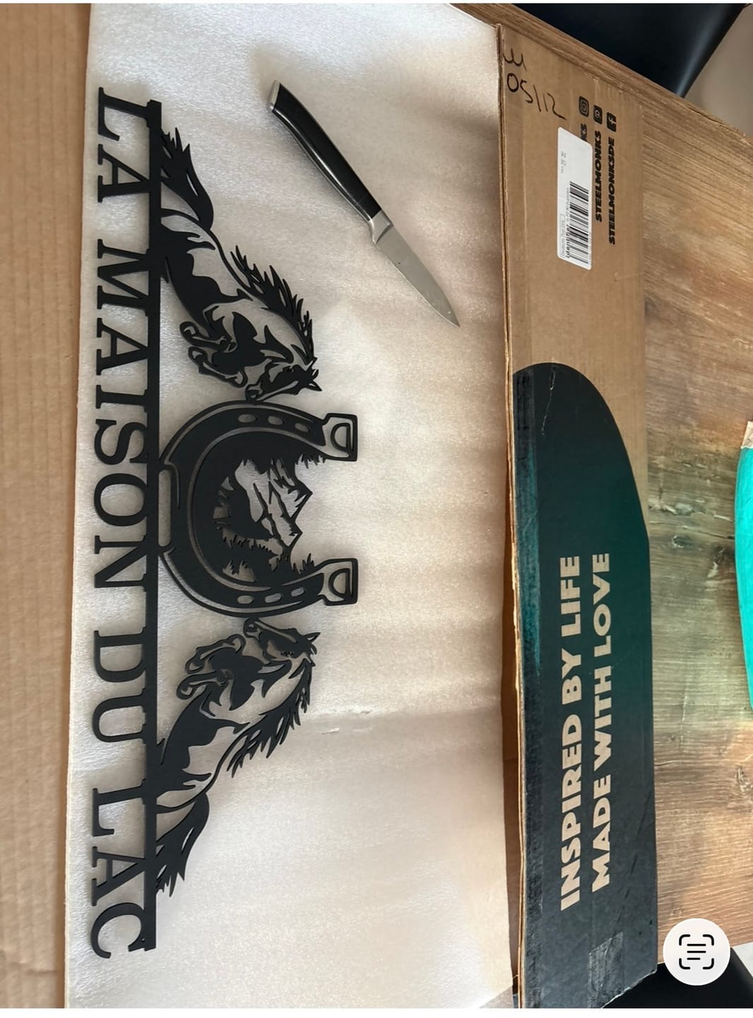 Customer photo review of Nom de famille avec chevaux
