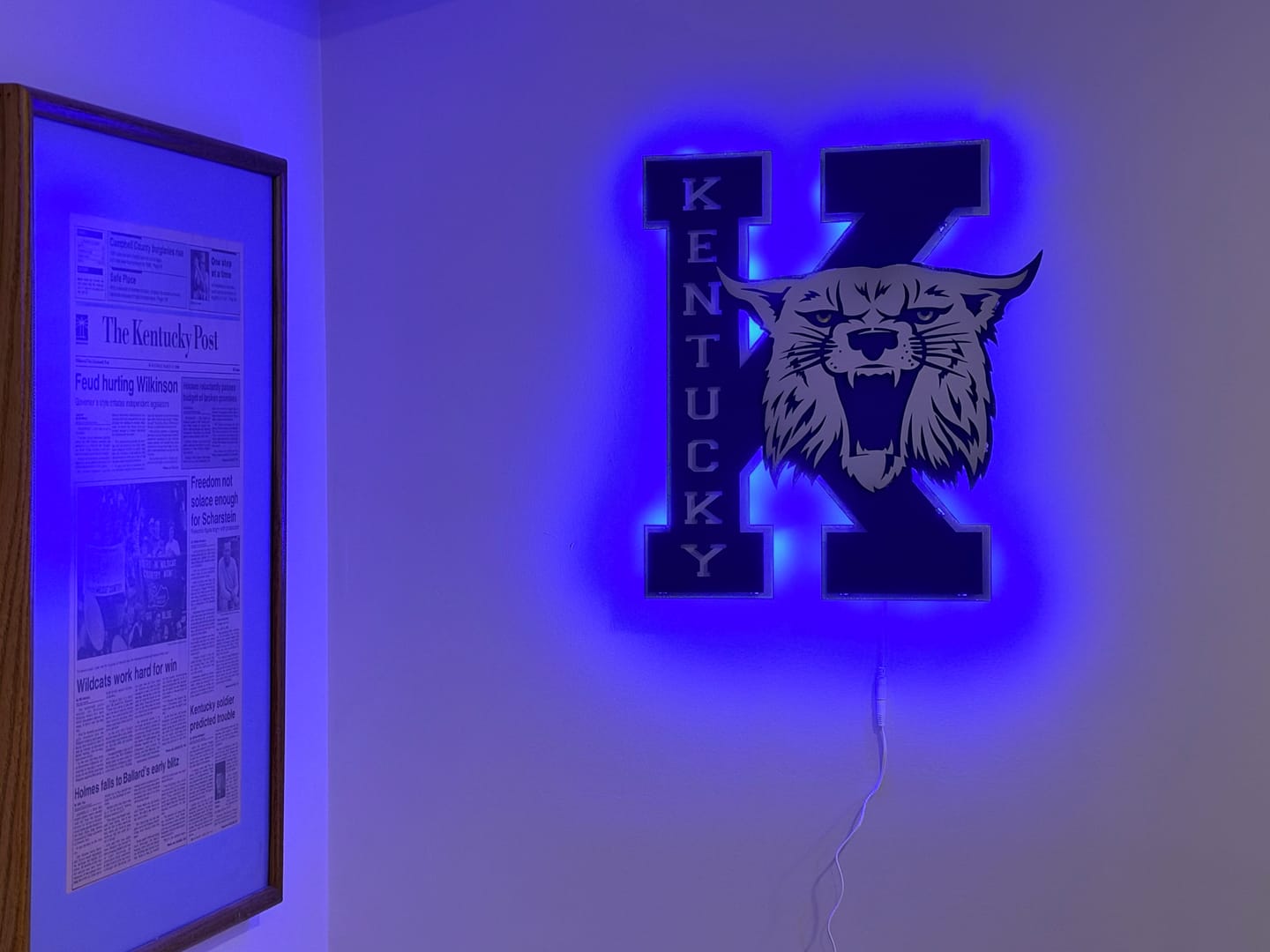 Customer photo review of Kentucky Wildcats OUT of the VAULT, Vintage 70's Power K 3D Metal Wall Art