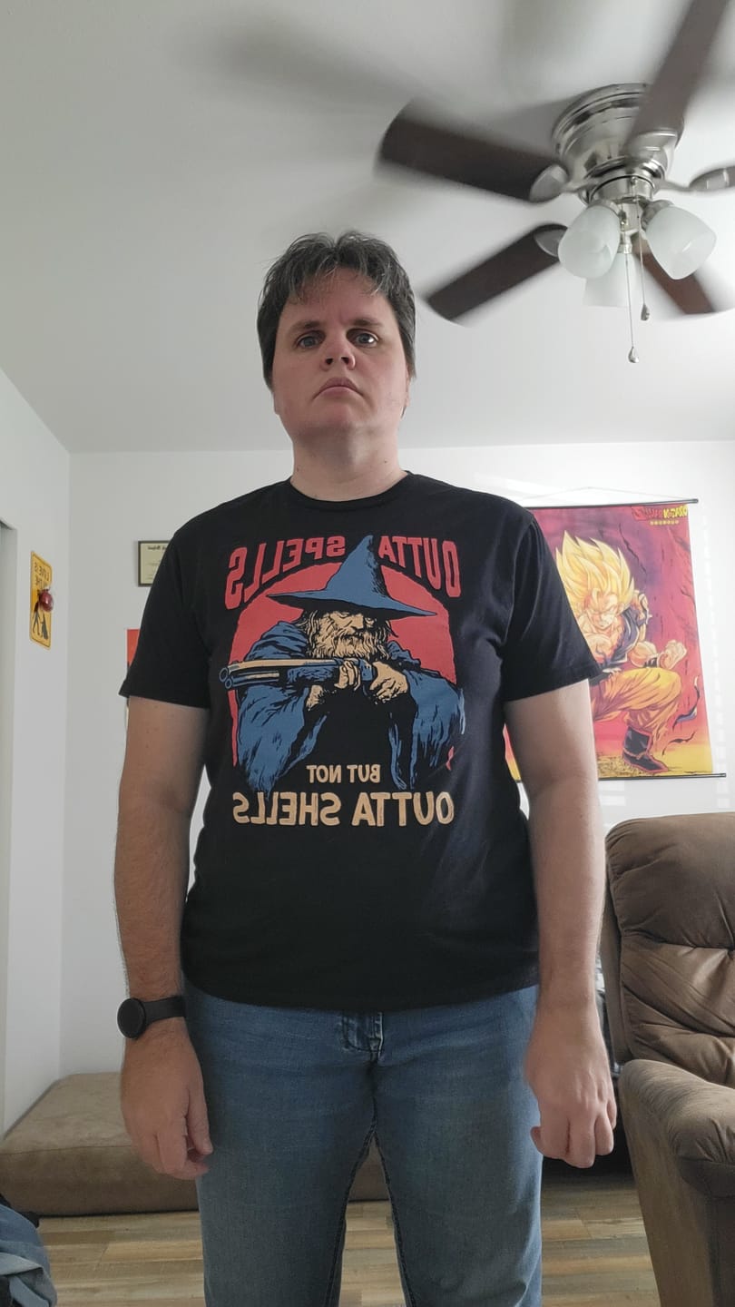 Customer photo review of Outta Spells T-Shirt