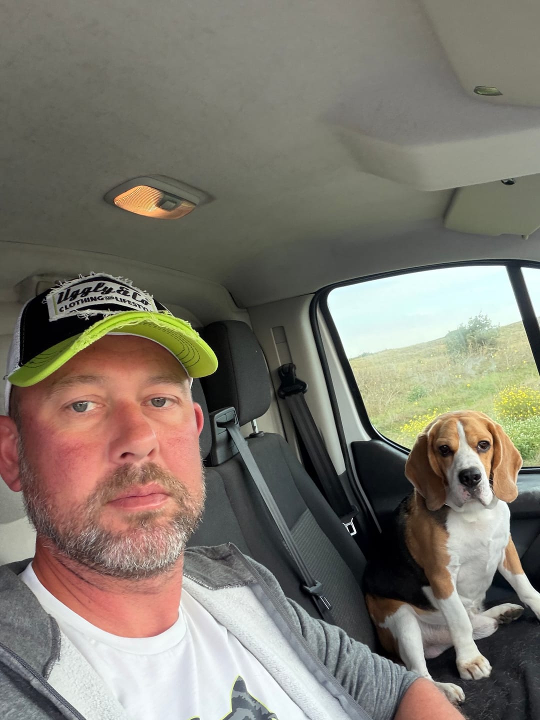 Customer photo review of Green & White Diamond Trucker Hat