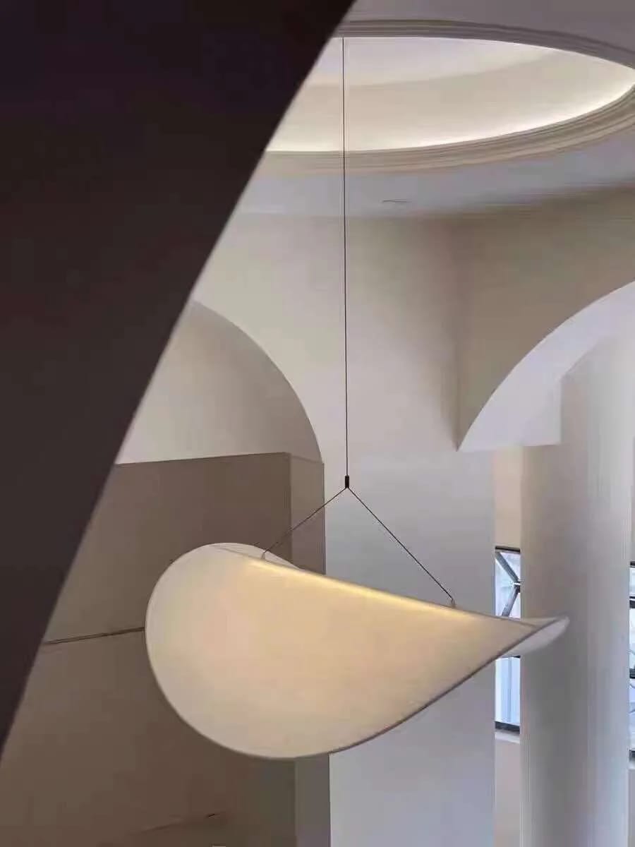 Customer photo review of Wavy Cloud Pendant Light, White Fabric Shade, LED, 30–100 cm
