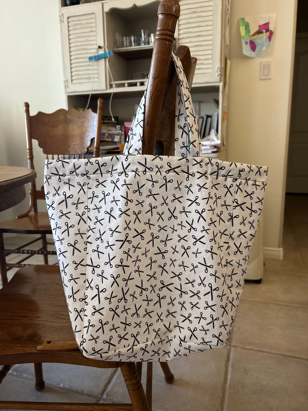 Customer photo review of Scissors Fabric - Black/White