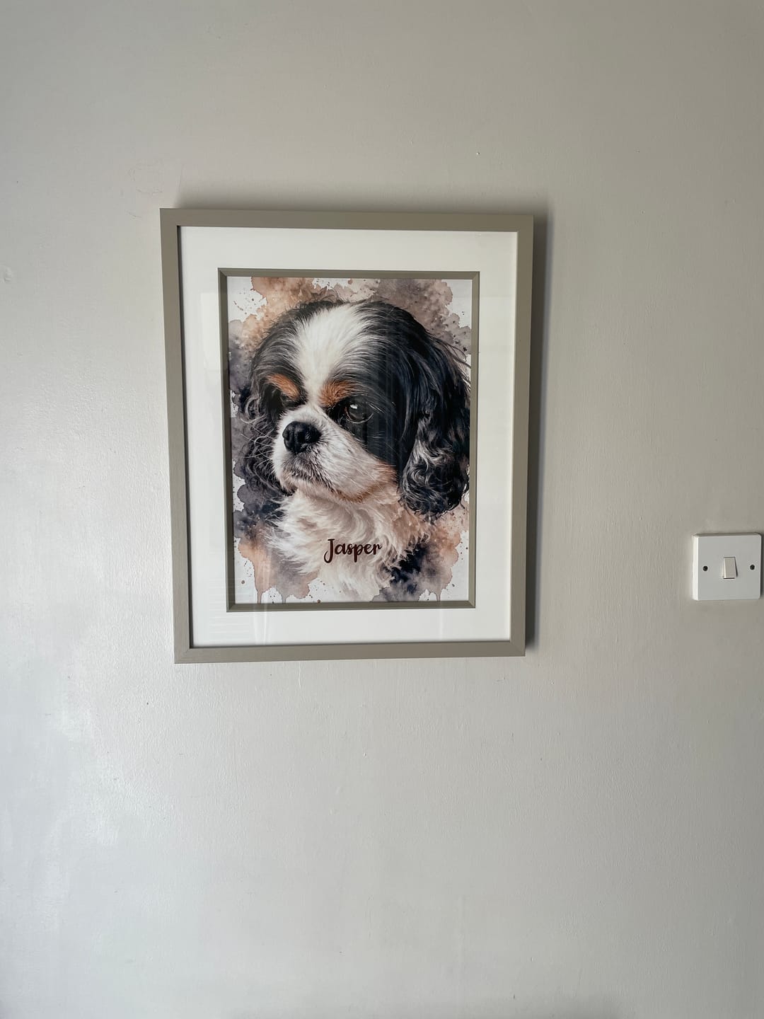 Customer photo review of Personalised Poster - Watercolour Realistic Portrait