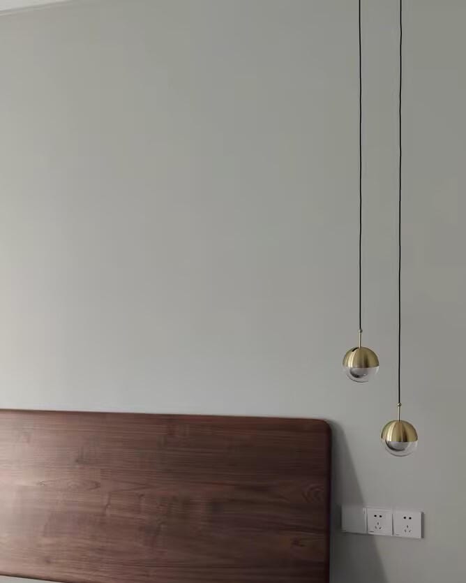 Customer photo review of Half Clear Glass Pendant Lamp, Tilting Shade, Integrated LED
