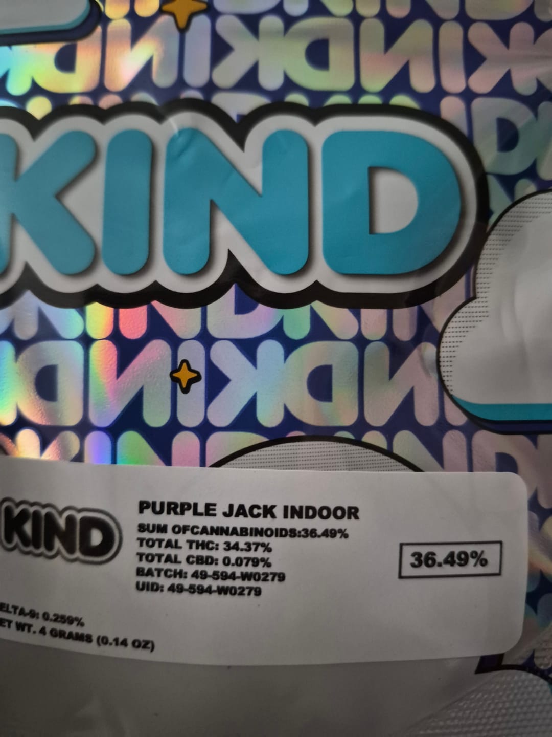 Customer photo review of Purple Jack - Indoor - 4 Grams - Sativa